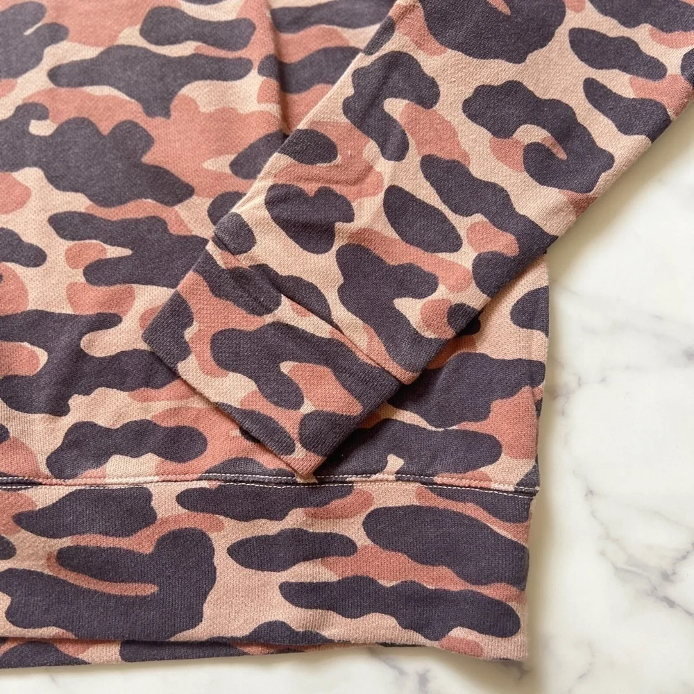 Monrow Desert Camouflage Print Sweatshirt Size XS NWT $149 - Picture 5 of 6